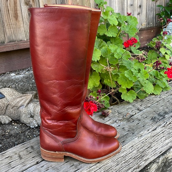 Frye Shoes - VTG Frye Leather Riding Boots Brown/Redish Size 5 1/2 B